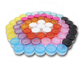 Set van 80 transparante kunststof potjes (5 ml, met deksels, Ophalen of Verzenden, Nieuw