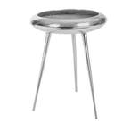 Riverdale Bijzettafel Brisbane | Zilver | 55cm, 45 tot 60 cm, Minder dan 55 cm, Metaal of Aluminium, Rond