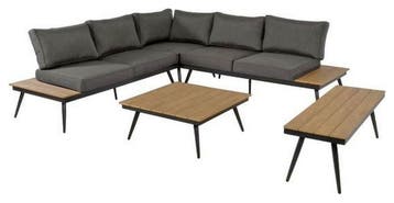 Outdoor Living loungeset Arezzo - antraciet, Tuin en Terras, Tuinsets en Loungesets, Ophalen of Verzenden, Nieuw, 7 zitplaatsen