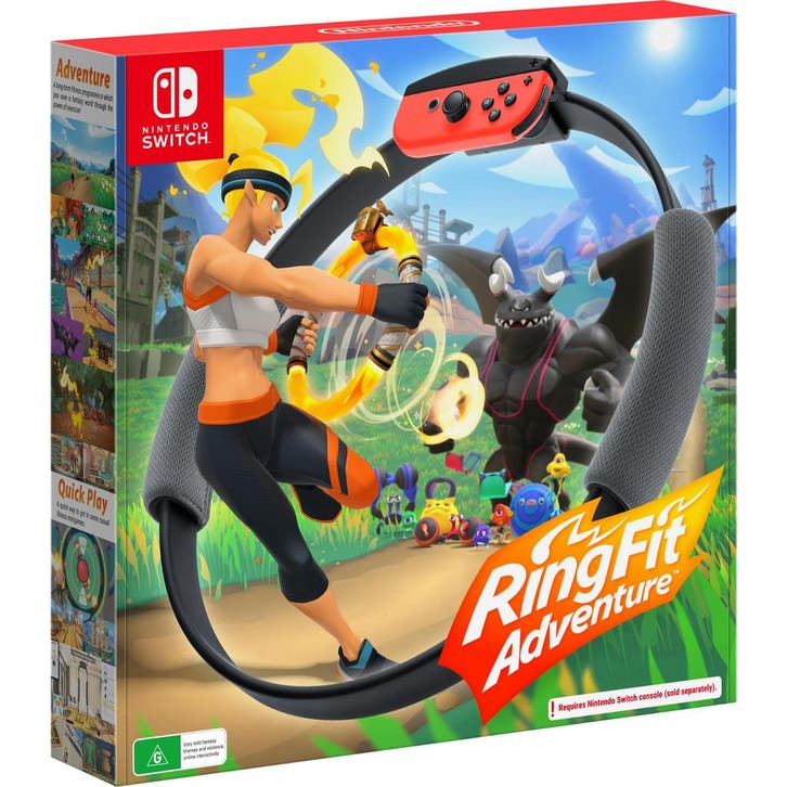 Switch Ring Fit Adventure (In doos), Spelcomputers en Games, Spelcomputers | Nintendo Switch, Zo goed als nieuw, Verzenden