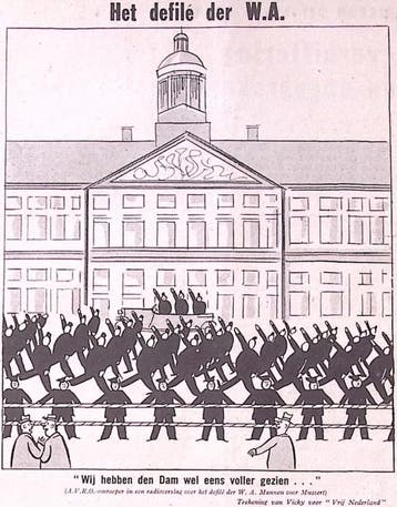 Vrij Nederland - het defilé der W.A. (lijst optie), Verzenden