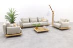 Suns Bora loungeset - Gravel natural teak - 4-delig OP=OP, Verzenden, Nieuw, Hout, Loungeset