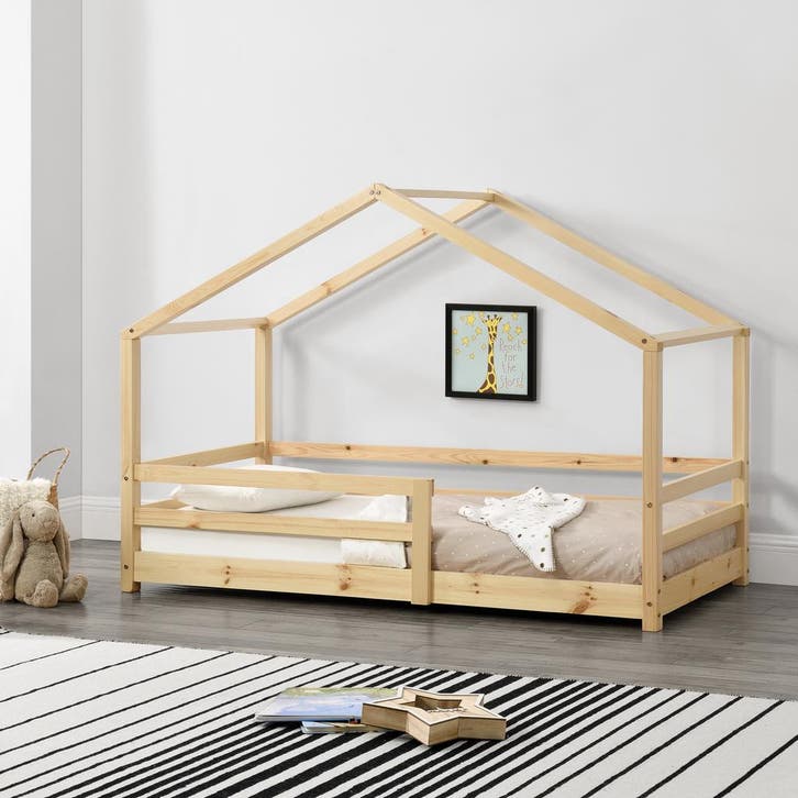 [en.casa] Kinderbed Knätten met uitvalbeveiliging 90x200 cm, Kinderen en Baby's, Kinderkamer | Bedden, Verzenden