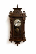 Wandklok - Mec - Hout, Messing - 1950-1960, Antiek en Kunst, Antiek | Klokken