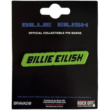 Billie Eilish Racer Logo - Pin officiële merchandise, Verzamelen, Ophalen of Verzenden, Nieuw, Kleding