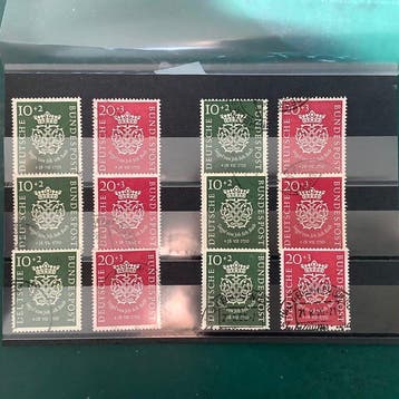 Duitsland, Bondsrepubliek 1950 - 6 volledige reeksen Bach -, Gestempeld