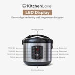 2dekans | KitchenLove Rijstkoker met Stomer 1.8L - Rice, Witgoed en Apparatuur, Slowcookers, Ophalen of Verzenden, Zo goed als nieuw