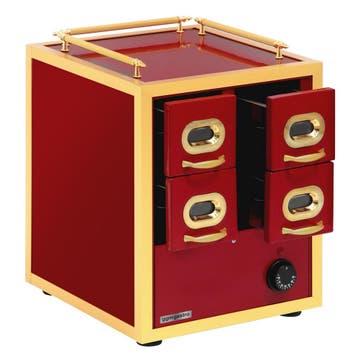 GGM Gastro | Warmhoudladen - 2x2 lades - voor amandelen en |, Verzenden, Nieuw in verpakking, RVS Meubilair