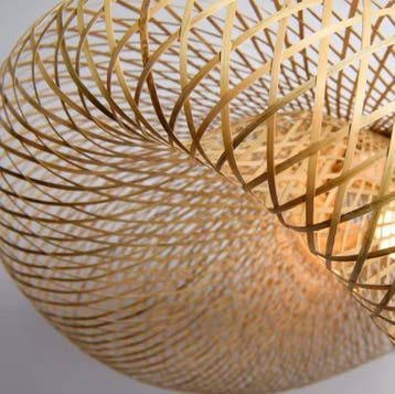 Japanse Plafondlamp E27 - Handgeweven van Bamboe 40,50,60cm, Huis en Inrichting, Verzenden, Nieuw, Overige materialen, Japans