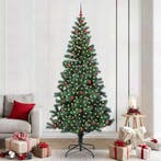 vidaXL Kunstmatig Voorverlicht Kerstboom Groen 240 cm PVC en, Verzenden, Nieuw