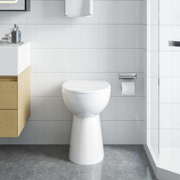 vidaXL Randloos Toilet 7 cm extra hoogte soft-close keramiek, Doe-het-zelf en Verbouw, Verzenden, Nieuw