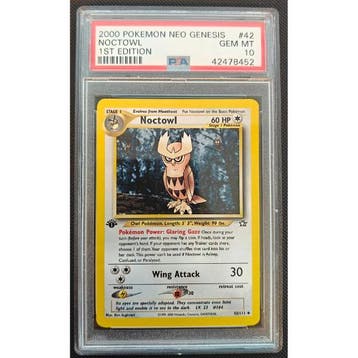 Noctowl (NG 42) 1st Edition PSA 10, Ophalen of Verzenden, Nieuw