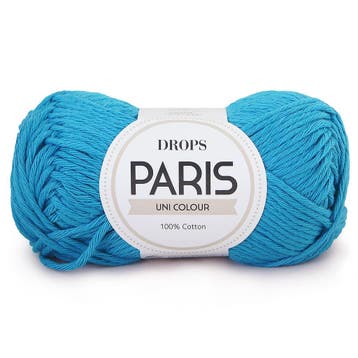 DROPS Paris Uni Colour - 10 turkoois - Katoen Garen, Ophalen of Verzenden, Nieuw