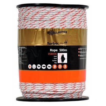 Gallagher TurboLine Cord Wit 500m, Ophalen of Verzenden, Nieuw