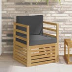 vidaXL Tuinbank Polyester wit en antracietkleurig, Verzenden, Nieuw