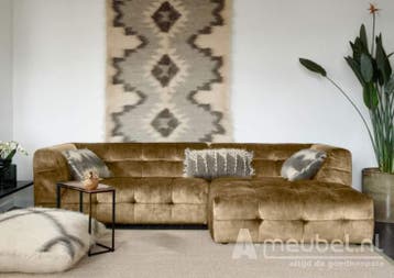 Loungebank Castricum - loungebanken - Bruin, Huis en Inrichting, Nieuw, Stof