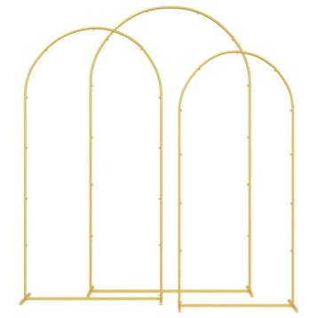 Trouwboog 3-delig Goud Staal | Retourdeal 41% Korting, Tuin en Terras, Ophalen of Verzenden, Zo goed als nieuw, Overige typen