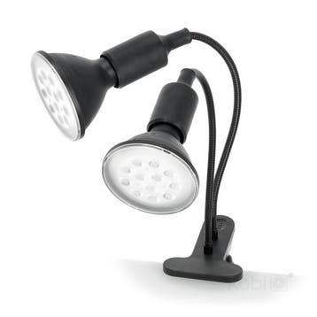 Kobi Planty Clip W Duo - tafellamp met 2x E27 - zwart - F..., Ophalen of Verzenden, Nieuw