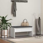 vidaXL Halbank met kussen Wit 80 x 38 x 46 cm, Verzenden, Nieuw