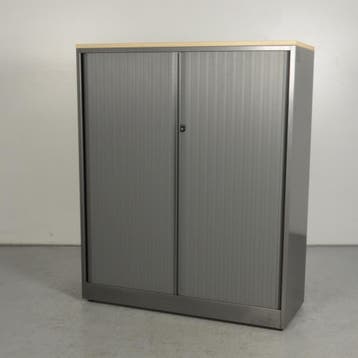 Roldeurkast Ahrend - Grijs - 145 x 120 cm - Ahorn topblad -, Huis en Inrichting, Ophalen of Verzenden, Nieuw