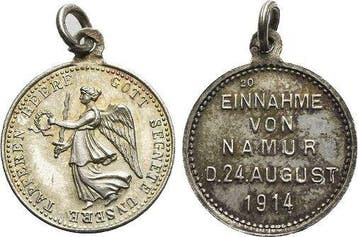 Ar-siegespfennig 1914 Eerste wereldoorlog, Postzegels en Munten, Penningen en Medailles, Verzenden