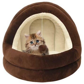 vidaXL Kattenmand 50x50x45 cm bruin en crèmekleurig, Verzenden, Nieuw