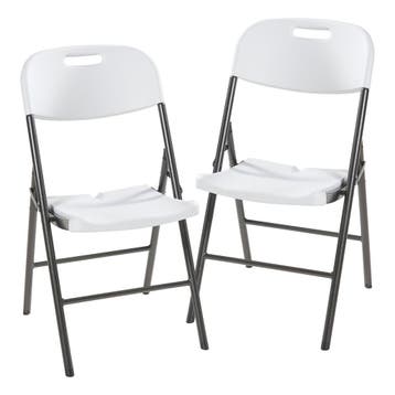 Klapstoel Ljusnarsberg set van 2 tuinstoelen 87x46x53 cm wit, Huis en Inrichting, Verzenden, Nieuw