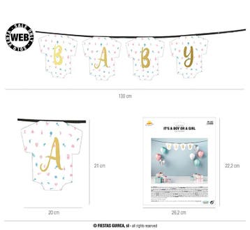 Letterslinger Baby Rompertjes (130cm), Ophalen of Verzenden, Nieuw