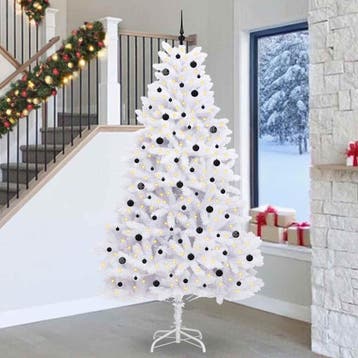 vidaXL Kunstmatige Inklapbare Kerstboom Wit 270 cm PVC en, Diversen, Verzenden, Nieuw