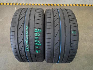 265/35/19 94Y N1 BRIDGESTONE ZOMERBANDEN 6,5MM PROFIEL 2X, Gebruikt, 265 mm, Band(en), Personenwagen