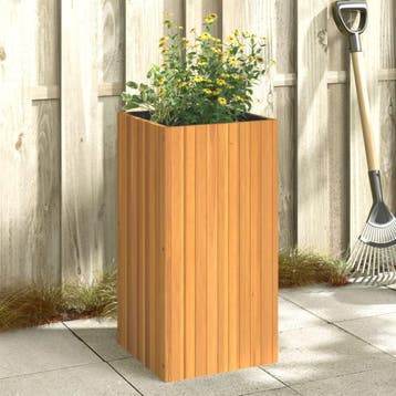 vidaXL Plantenbak 45x45x90 cm massief acaciahout, Verzenden, Minder dan 60 cm, Nieuw, 60 cm of meer