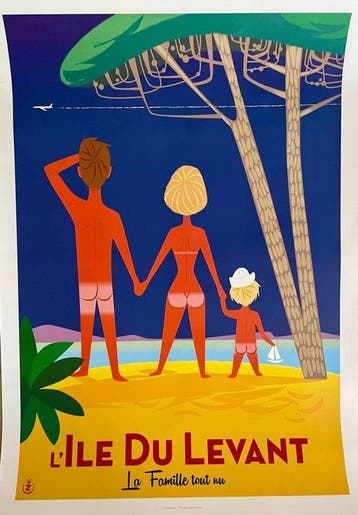 Monsieur Z - Affiche de Tourisme LIle du Levant - La