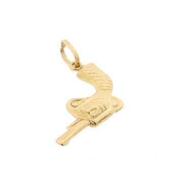 Gouden hanger van een revolver. (Hanger of bedel), Ophalen of Verzenden, Gebruikt, Goud, Overige merken