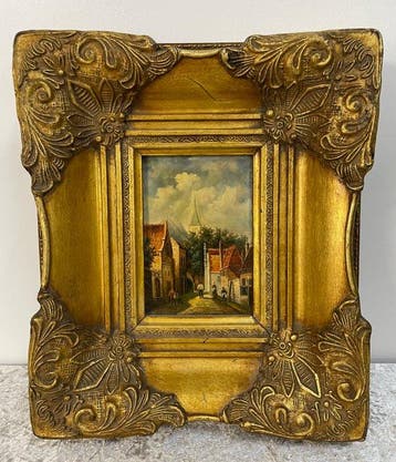 J. Cochen - Barok Schilderij Stadsgezicht
