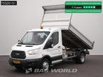 Ford Transit 170pk Kipper Dubbellucht 3,5t Trekhaak Airco Cr, Stof, Gebruikt, Euro 6, Wit