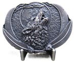 Huilende Wolf Volle Maan Silver plated Riem Buckle/Gesp, Verzenden, Nieuw, Overige kleuren, Losse buckle of gesp
