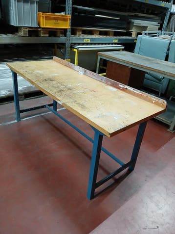 Werkbank, staal / hout, B x D x H 200 x 80 x 85 cm, Ophalen