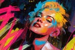 Iconica - Neon Marilyn Monroe - Unique 1/1 XXL (100x150 cm)