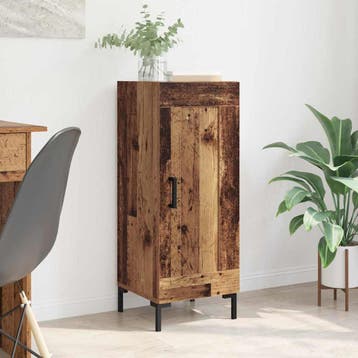 vidaXL Dressoir Olden Oud Hout 34,5 x 34 x 90 cm, Verzenden, Nieuw, Overige houtsoorten, Minder dan 50 cm