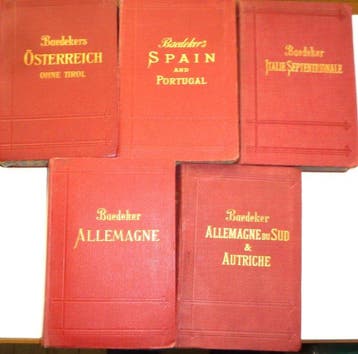 Karl Baedeker - Baedeker a collection of 5 mixed volumes