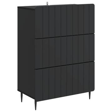 vidaXL Ladenkast Zwart 66 x 34,5 x 92 cm Bewerkt hout, Verzenden, Nieuw