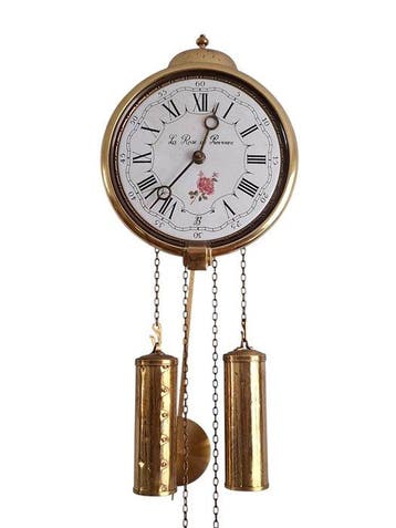 Wandklok - La Rose de Provence - Messing, Metaal - 1990-2000