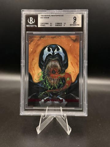 Beckett 9 1993 Skybox Marvel Masterpieces Venom #45, Verzenden, Zo goed als nieuw, Losse kaart