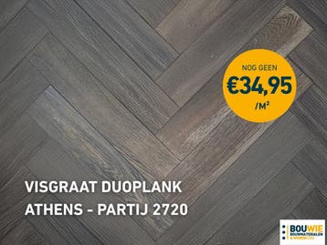 Houten vloer | Eiken vloer | Duoplank | NERGENS GOEDKOPER!, 50 tot 150 cm, Nieuw, 10 m² of meer, 10 tot 30 cm