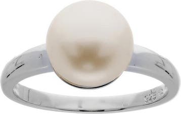 Classics&amp;More ring - zilver - zoetwaterparel Ø9 mm -, Verzenden, Nieuw