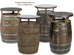 Statafel Tontafel Wijnvat Whiskyvat Mancave tafel + logo, Ophalen of Verzenden, Nieuw