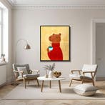 Tetiana Zaitseva - Acrylic Painting XL Coffee Capybara no