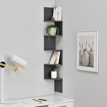[en.casa]® Design Wandplank - planken - grijs model 1, Huis en Inrichting, Woonaccessoires | Wandplanken en Boekenplanken, Verzenden