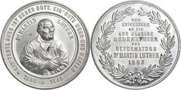 Zinnmedaille 1883 Reformation-ereignisse en Jubilaeen, Verzenden