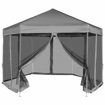 vidaXL Partytent pop-up zeshoekig met 6 zijwanden 3,6x3,1 m, Verzenden, Nieuw, Partytent